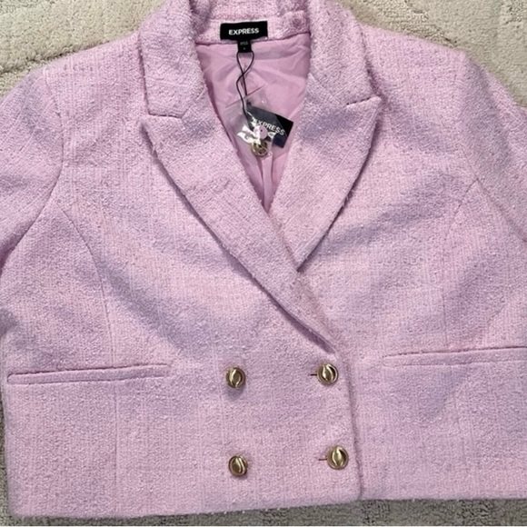 Short Sleeve Cropped Tweed Jacket
Color: SOUVENIR PINK
Size: XL…. It's really ❤️ - Picture 4 of 5